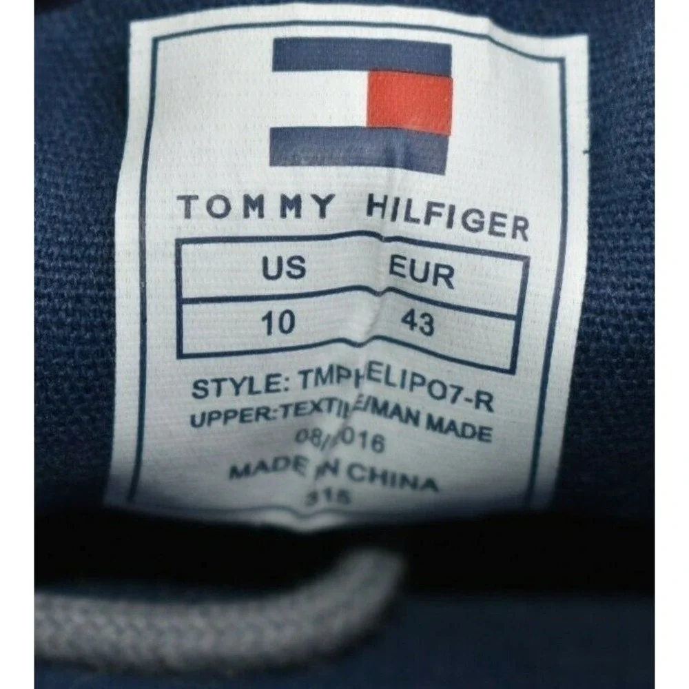 Tommy Hilfiger Phelip Men's Size 10 Brown Blue Gray Canvas‎ Sneakers Shoes
